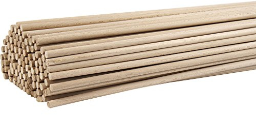 Palo de madera, L: 60 cm, haya, 10 unidades
