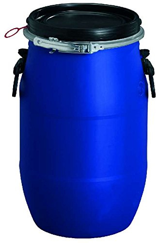 Graf Kunststoff Fass mit Deckel, Spannring und Tragegriffen, PE, 30 l