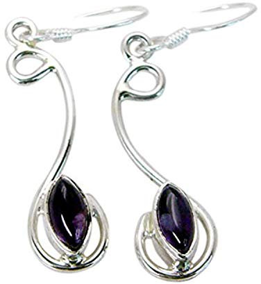 RIYO edelsteine frauen amethyst fair trade silber schmuck ohrringe lila n½