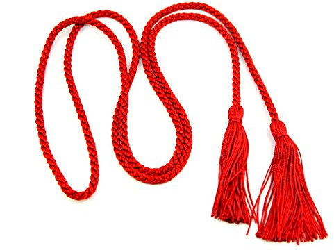 Dressing Gown Cord with Tassels Red - each