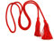 Dressing Gown Cord with Tassels Red - each