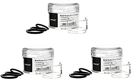 Auténtico SMOK tubo de vidrio # 2, Reemplazo de Pyrex Bulb Glass Tank Tube para TFV12 Prince Tank/TFV12 Prince Cobra Edition Tank, Libre de nicotina, 3 piezas / paquete
