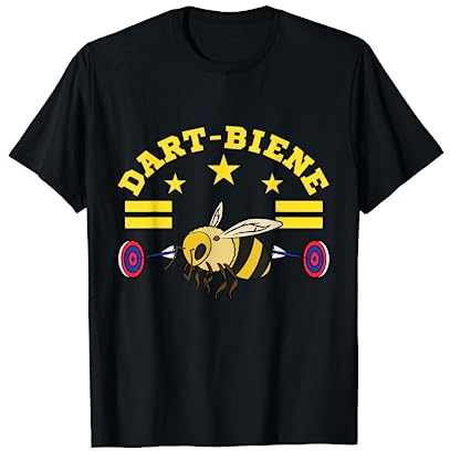Lustiges Dart Bienen Outfit Dartscheibe Dartpfeile Darten T-Shirt