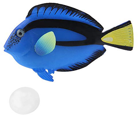 Tnfeeon Leuchtende Simulation Fisch, Bunte Silikon schwimmende Tropische Fische Aquarium Dekoration Aquarium Ornament(02#)