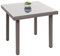 Mendler Poly-Rattan Gartentisch Cava, Esstisch Beistelltisch Tisch mit Glasplatte, 80x80cm - grau