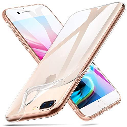 Verco Handyhülle für iPhone 7 Plus / 8 Plus, Transparent, Silikon, Dünn, Schutz, TPU, Slim Fit, Stoßfest, Kratzfest, Anti Vergilbung