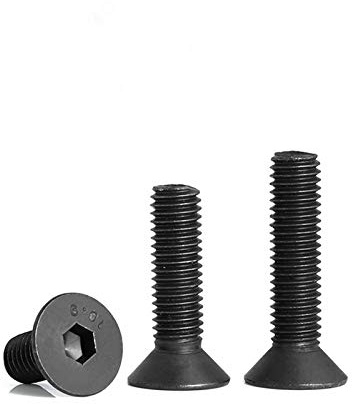 100 viti a testa svasata con esagono incassato a testa piatta, M8 x 35 mm