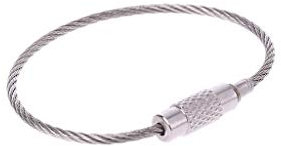 Ocobudbxw Cable de Acero Inoxidable Llavero Cable Llavero Cadena al Aire Libre Etiqueta de Equipaje Cuerda de Anillo