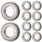 10pezzi F695-ZZ (5 x 13 x 4 mm) Cuscinetto flangiato cuscinetto a sfera cuscinetti a sfera