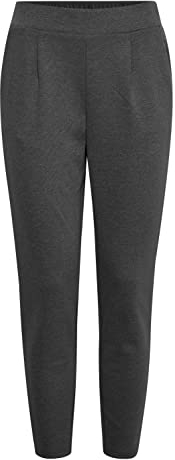 ICHI IHKATE Pique PA Damen Sweathose Sweatpants Relaxhose mit Stretch Enger Schnitt, Größe:M, Farbe:Black (194008)