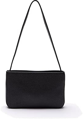 Lacoste Damen Handtasche,Leder (100% Rindsleder),20x12.5x4cm, Handtasche Schultertasche,SCHWARZ (000),Einheitsgröße (One Size)