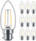 10 Pack - Philips Classic LED Clear Filament Candle 2W (25W) B22 BC Large Bayonet Cap 2700k Warm White | 250 Lumen | 15000 Hours | Car Air Freshener Included | 80+ CRI (PHP-CAN-L-10PK)