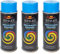 VE-INDUSTRIES Lot de 3 bombes de peinture selon RAL - 400 ml - Vernis coloré pour bois, métal (5012 bleu clair)