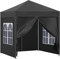 TUKAILAi Pavillon 3x3 Wasserdicht Stabil, Winterfest Faltpavillon 3x3 mit 4 Seitenwnden, Gartenpavillon Höhenverstellbar, Pop Up Pavillon für Outdoor Hochzeit Garten Camping Party