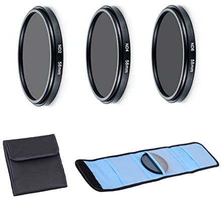 Set di filtri ND2 ND4 ND8 e sacchetto filtro nero per Canon MP-E 65mm f/2.8 1-5x Macro Photo Lens, per Canon TS-E 90mm f/2.8 Tilt-Shift Lens