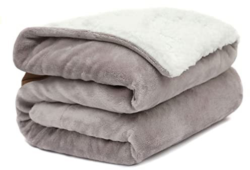 Warm Dick Kuscheldecke, Flanell Luxus Sofadecke Flauschige Waschbar Decke für Bett dekorativ Sofa -braun-150 × 200 cm (59 × 78 Zoll)