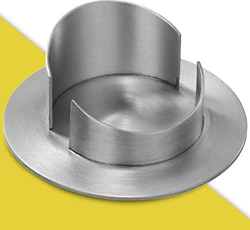 WikaKerzen Kerzenleuchter für Kerzen - Kerzenständer in Silber & Gold gebürstetem Messing Metall - Kerzenhalter für Hochzeits-, Kommunions- & Taufkerzen (Ø 6 cm, Silber)