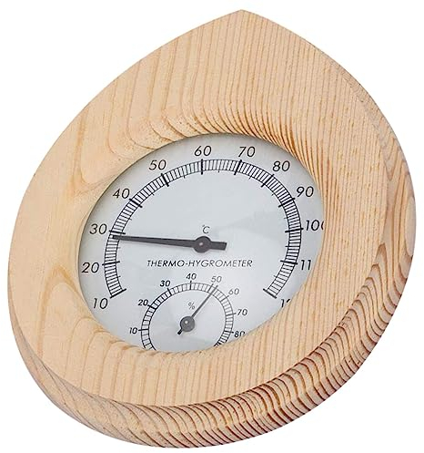 VANZACK Sauna-thermometer Und Hygrometer Zur Messung Von Temperatur Und Luftfeuchtigkeit in Innenräumen Hitzebeständig Und Verschleißfest Für Sauna Und Schwimmbad Geeignet