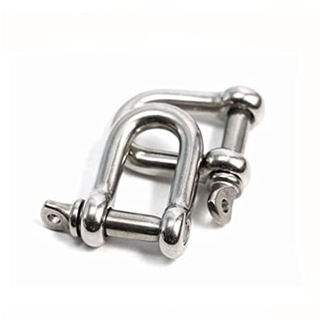 ELSAIL 1 Stück M4-M12 100% A2 Edelstahl 304 D-Typ Dee-Schäkel, rostfreier D-Schäkel, SUS 304 M4-M12 Dee-Schäkel (Size : M12)