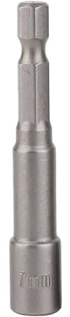 Recogwood 7mm Magnetic Hexagon Socket, 65mm Long 1/4 Inch Hex Shank Magnetic Nut Setter Driver, Quick-Change Spanner Adapter Power Screwdriver Nut Driver Bit Set