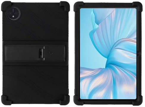 FKQLH Funda para Blackview Tab 80, Silicona Skin Soporte Cubierta a Suaves para niños de Peso liviano Funda para Blackview Tab 80 Tablet 10 Pulgada, Negro