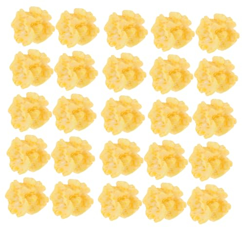 TOPPERFUN Unique Popcorn Resin Charm 20pcs Set Diy Craft Ornament Jewelry Charm for Phone Case Decorations