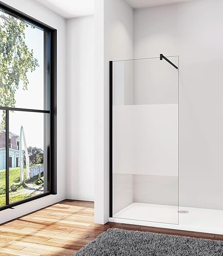 Aica Sanitär Duschabtrennung Walk in Glas Duschwand 10mm Nano Glas Seitenwand,H200cm,70cm