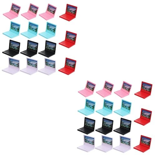 ibasenice 30 Pcs Maison De Tablette Jouets Micro Ordinateur Portable Maison De Ordinateur Portable Miniature Jouet Éducatif Précoce Faire Semblant De