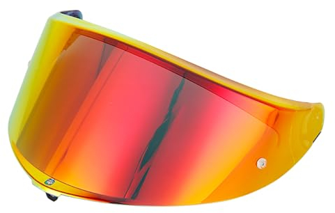 Shkalacar Helmvisier Ersatz für AGV K6 K6S, Integralhelm Visier UV-Beständig, Beschlagfrei und Kratzfest(Rot)