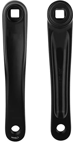 WGFOIP Fahrradkurbelarm, Aluminiumlegierung Leichtbau Design, Kompatibel mit zahlreichen Modellen, Fahrradreparatur Zubehör, Schwarz Silber, 170mm