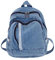 YOUNAFEN Exquisiter Tagesrucksack, Schultasche, Denim-Rucksack, Jeans-Rucksack, Doppelschulter, Geschenk für Valentinstag, Blau, as pics show