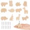 Lvefyti 12 Stück Schrankknöpfe Holz fur Kinderzimmer,Möbelknöpfe Tierformen,Holzknöpfe Kommode mit Schrauben,Tier Holz Schubladengriff,Möbelknauf und Schranktürknöpfe