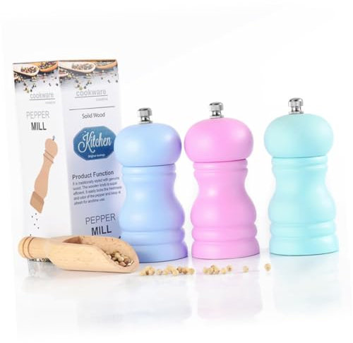 OUNONA Holz Pfeffermühle Manuelle Keramik Core Pfeffer Salz Mühle Küche Gadget