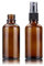 2 PCS 100ml Clear Glass Spray Bottles Refillable Fine Mist Spray Bottle for Essential Oils Aromatherapy Cleaning Travel with 2 Atomizer Pumps and 2 leak proof gasket（Amber）