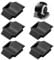 VooGenzek 5 PCS 3.5x6 cm Rubber Furniture Caster Pad, Furniture Caster Cups, Rubber Feet Protector Pads, Floor Protectors Bed Sofa Chair Leg Wheel Anti-Slip Pad, for Wheels of Furniture, Black