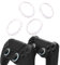 eXtremeRate Re-Design Accent Ring Zentierringe für ps5 Controller Luna Shell, Custom 8eckige Thumbsticks Akzentringe Ersatzteil für ps4 Controller eXtremeRate Ghost Faceplate schutzringe–Schneeweiß