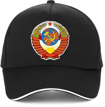 Baseballmütze reine Baumwolle sowjetisches Emblem Hut Russland UdSSR Flagge Kappe CCCP Druck Baseballkappe Männer Frauen UdSSR Sowjetunion Mann Knochen verstellbar Snapback Hut Outdoor Geschenk