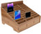 Bcuuozeeing Handy Aufbewahrung, Handygarage, Aufbewahrungsbox Holz, Handy Management Aufbewahrungsbox, Desktop Organizer für Büro Schulbedarf (Brown)