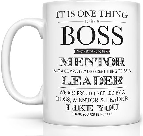 Tasses À Café Boss World Best Boss for Men, Unique for Boss, Boss Day Retirement Birthday, for Boss, Mentor, Leader, Manager White Mug Ceramique Rétro Tasse Café Tasse À Thé pour 330ML