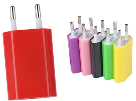Artibetter 1a USB Ladegerät Einfache Tragbare USB Netzteil Für Handys Und Tablets Eu-stecker Zufällige Farben Mit Überlastschutz Und Automatischer Ladeerkennung