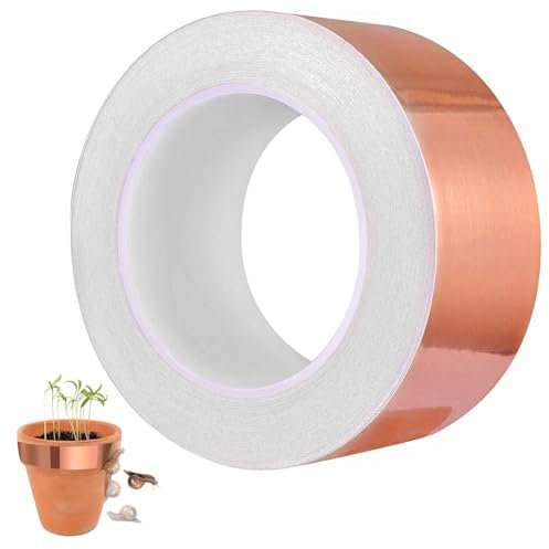 VIVIIHOO Ruban de cuivre auto-adhésif 30 m x 30 mm,blindage EMI, feuille de ultra fin,Bande adhésive en cuivre Ruban en cuivre,Soudable, conducteur simple face (30m x 20mm)