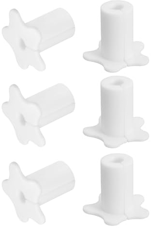 QUARKZMAN 6 Stück Kabeldurchführung für 5/8 Zoll Wandloch, Silikon Kabelrouting-Kit Anti-Rutsch Wand Kabeldurchführung Zubehör für Ethernet-Kabel (Weiß)