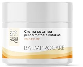PHARMACINQUEPET BALMPROCARE - Crema Lenitiva per Cani e Gatti, Idrata e Protegge, Dermatosi, Irritazioni e Arrossamenti, 50 ml