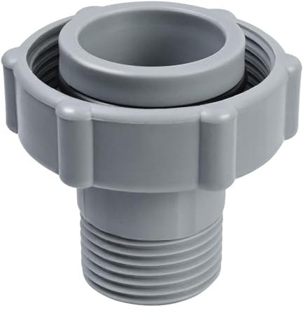 Válvula de Drenaje, Adaptador Drenaje, Adaptador Manguera Piscina, 1,5 Di, 1,0 De, Rosca Interna de 3/4, Adecuada para Conexión de Drenaje de Piscina sobre el Suelo