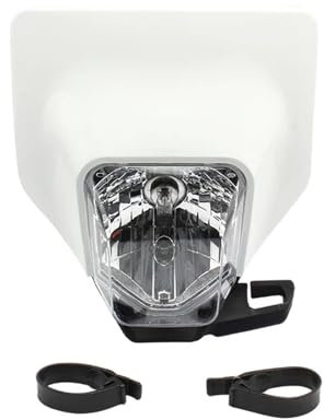 RLVYTA Scheinwerfer Motorrad-Scheinwerfer Scheinwerferlampe passend für Husqvarna FC FE TC FX TE TX 125 250 300 350 450 501 FE250 FC250 TC25 scheinwerfer(White)