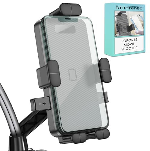 Porta cellulare scooter 5 fissaggi Massima stabilita fissaggio allo specchietto retrovisore Compatibile con tutti gli smartphone rotazione a 360º antivibrazione