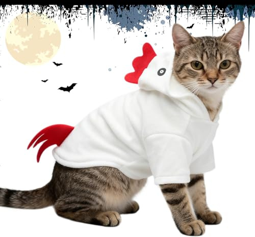 Puppen-Cosplay-Outfit – kleine Kleidung für mittelgroße Haustiere, Stil Huhn aus kurzem Plüsch, Tierkostüm für Hunde mit atmungsaktivem und weichem Material | Lustige Kleidung für