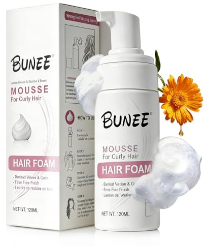 120ml Mousse Moldeadora para Pelo Rizado,Espuma Fijadora para Pelo,Espuma Modeladora Multiusos,Shape Control,Definición de Rizos y Volumen,Para todo tipo de cabello