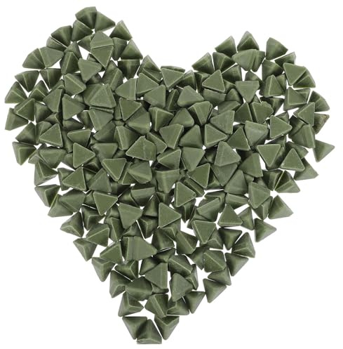 Gadpiparty Triangle Resin Vibratory Tumbler Media for Polishing and Edge Rounding, 500g Green Abrasive Material Suitable for Finishing Tumbler Accessories and Jewelry Industry