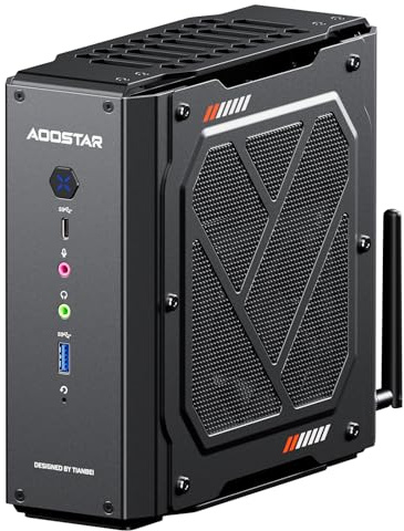 AOOSTAR GODZ Gaming Mini PC Ryzen7 7435HS Desktop computer with 8G GDDR6 Radeon RX 6600M Discrete graphics,Dual DDR5 and PCIE4.0 SSD,Dual 2.5G RJ45 4k@120Hz HDMI TYPE-C